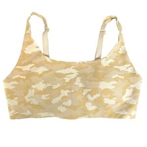 Lululemon Align Camo Sports Bra Tan Cream Light Support Womens Size 12 A B